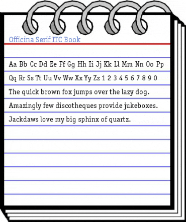 Officina Serif ITC Book Font