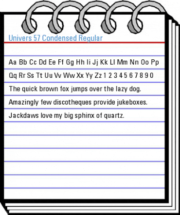 Univers 57 Condensed Regular Font