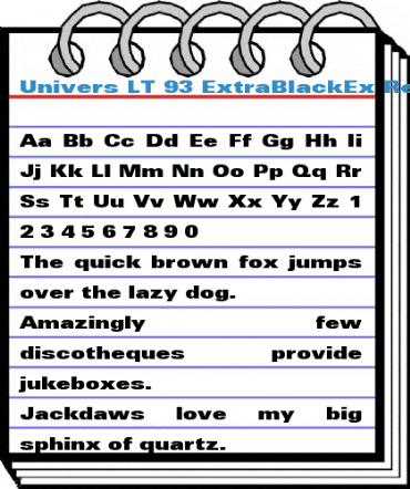 Univers LT 93 ExtraBlackEx Regular Font