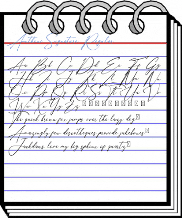 Anthoni Signature Regular Font