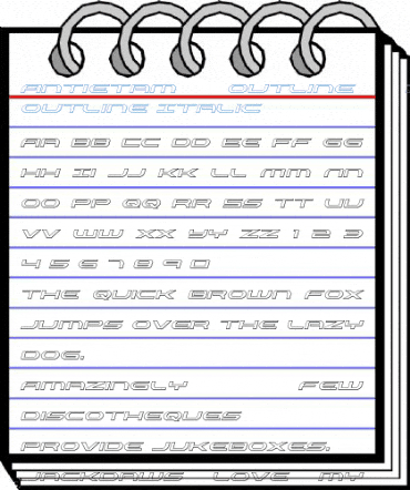 Antietam Outline Italic Outline Italic Font