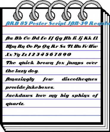 ARB 85 Poster Script JAN-39 Font