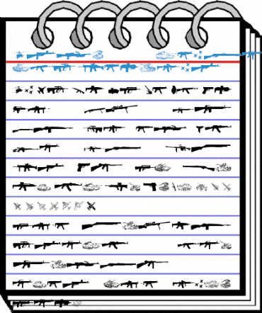 Army weapons tfb Regular Font