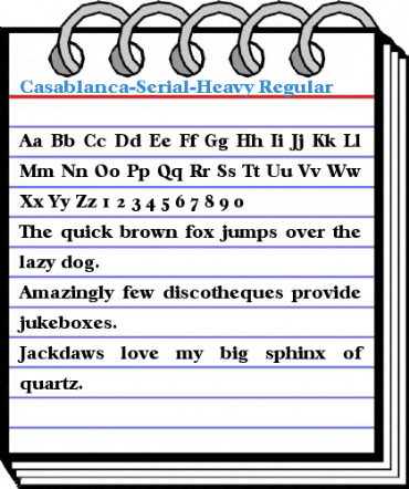 Casablanca-Serial-Heavy Regular Font