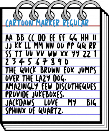 Cartoon Marker Regular Font