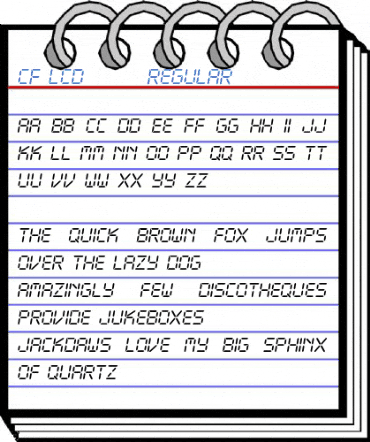 CF LCD 521 Regular Font