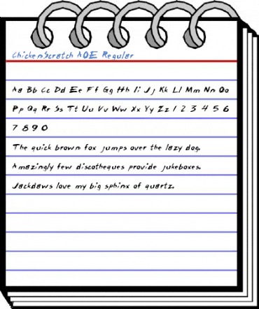 ChickenScratch AOE Regular Font