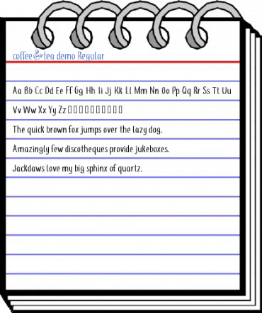 coffee+tea demo Regular Font