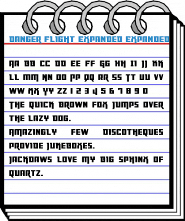 Danger Flight Expanded Expanded Font