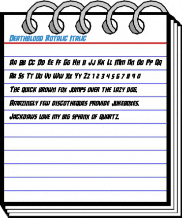 Deathblood Rotalic Font