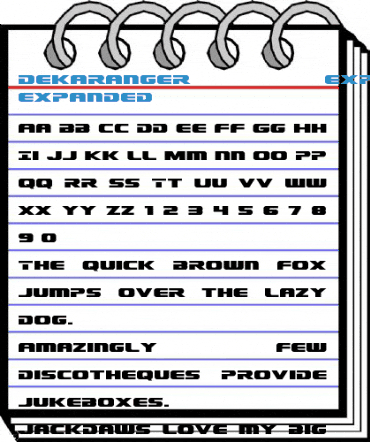 Dekaranger Expanded Expanded Font