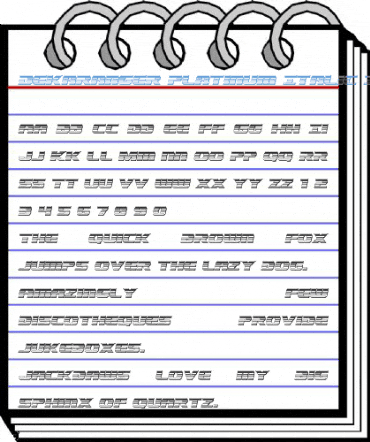 Dekaranger Platinum Italic Font