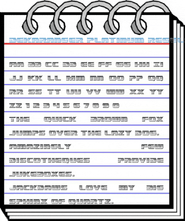 Dekaranger Platinum Regular Font