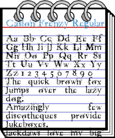 Caslon Frenzy Regular Font