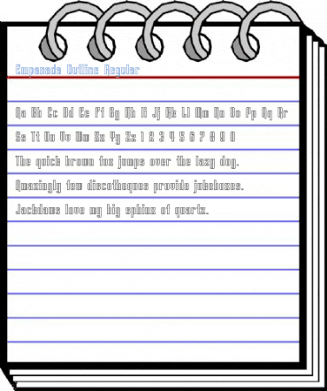 Empanada Outline Regular Font