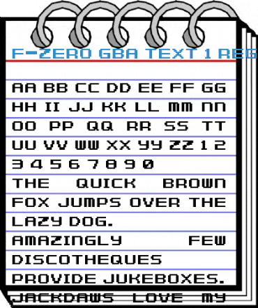 F-Zero GBA Text 1 Regular Font