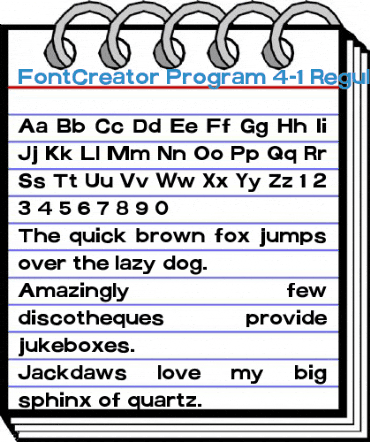 FontCreator Program 4-1 Font