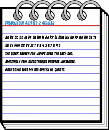 Freakfinder Rotated 2 Regular Font