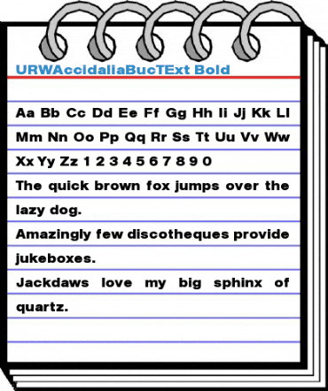 URWAccidaliaBucTExt Font