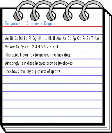 Fujiyama-LightCondensed Regular Font