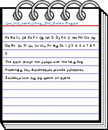 Gee_WP_Handwriting_2016_Rando Regular Font