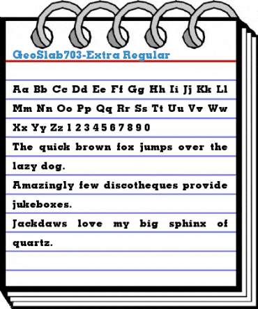 GeoSlab703-Extra Font