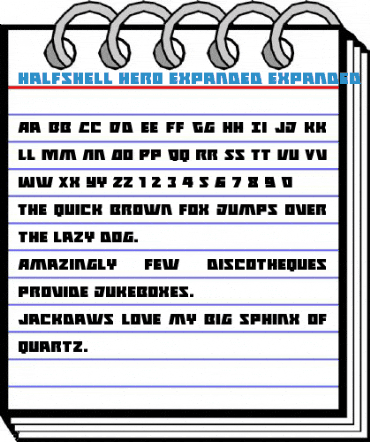 Halfshell Hero Expanded Expanded Font