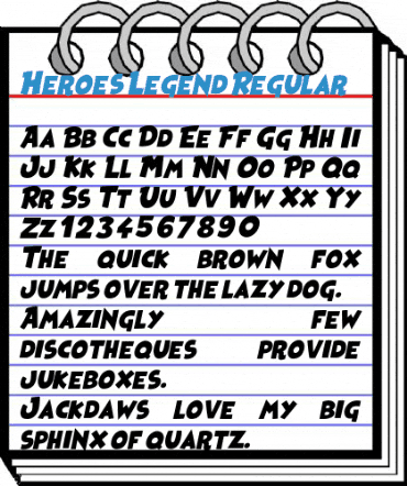 Heroes Legend Font