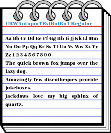 URWAntiquaTExtBolRo1 Regular Font