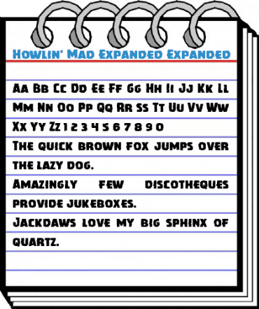 Howlin' Mad Expanded Font