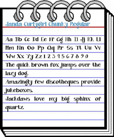 Janda Curlygirl Chunky Font