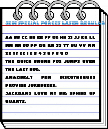 Jedi Special Forces Laser Font