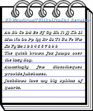 URWAntiquaTUltBolItaSh1 Regular Font