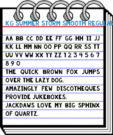 KG Summer Storm Smooth Regular Font