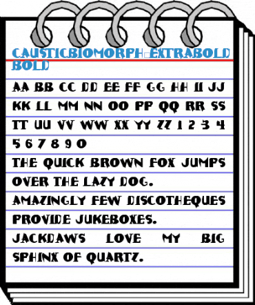 CausticBiomorph-ExtraBold Font