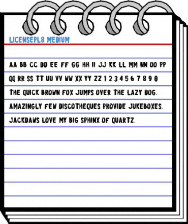 LicensePl8 Font