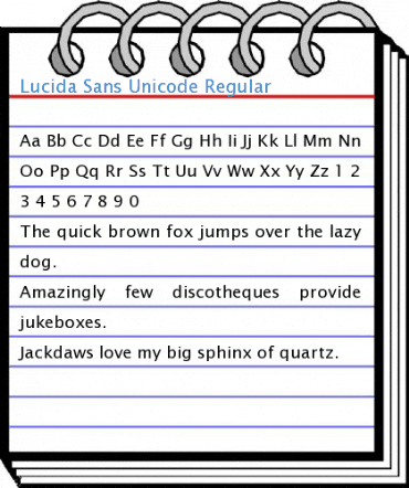 Lucida Sans Unicode Regular Font