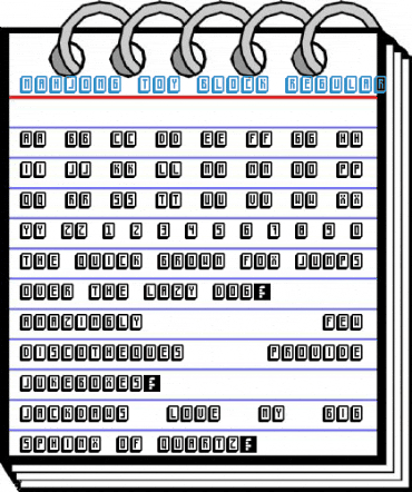 mahjong toy block Regular Font