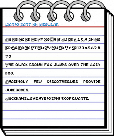 Mario Kart DS Font