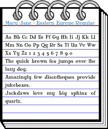 Mary Jane - Eastern Europe Regular Font