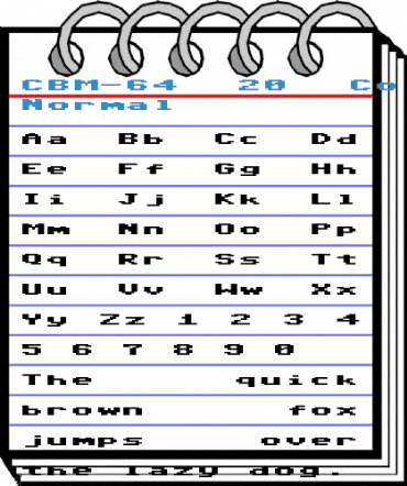 CBM-64 20 Column Normal Font