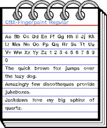 CBX-Fingerpaint Font