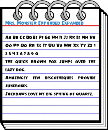 Mrs. Monster Expanded Expanded Font