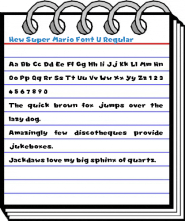 New Super Mario Font U Regular Font