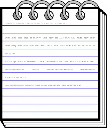 Nextwave Outline Italic Italic Font