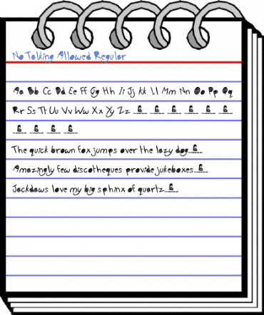 No Talking Allowed Regular Font