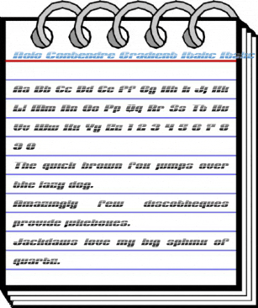 Nolo Contendre Gradient Italic Italic Font