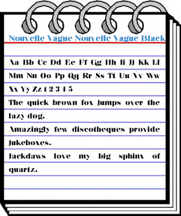 Nouvelle Vague Nouvelle Vague Black Font