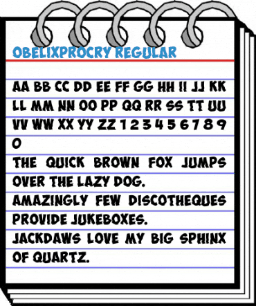 ObelixProCry Font