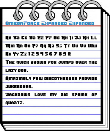 OmegaForce Expanded Expanded Font